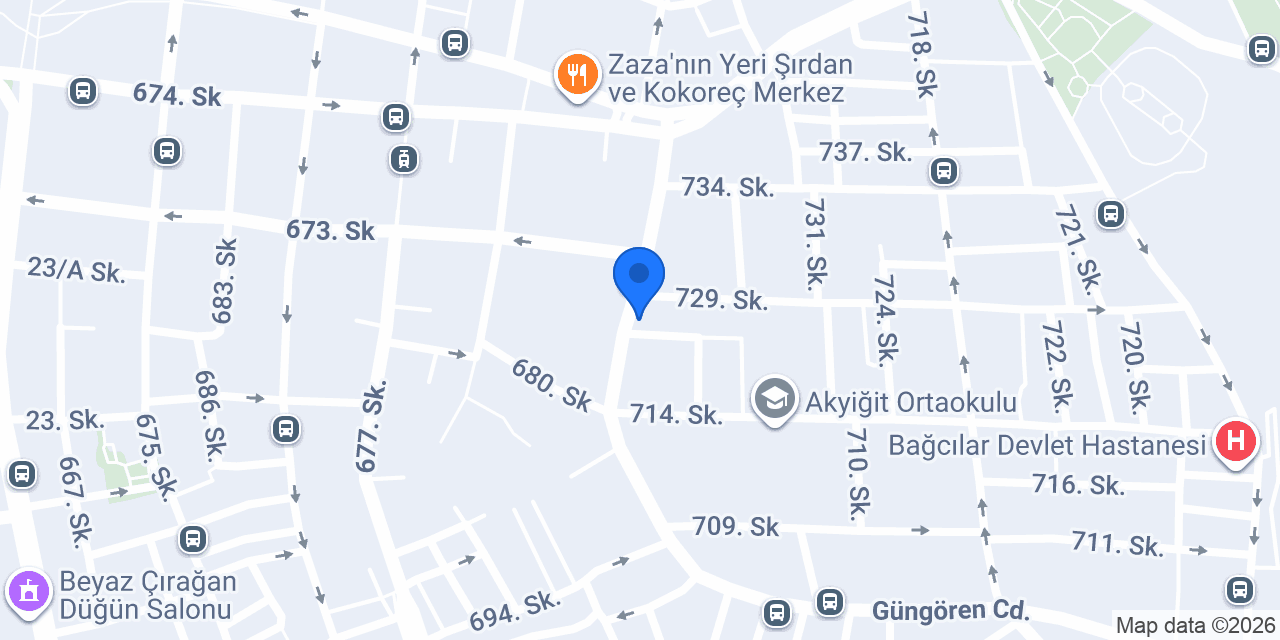 Sena Börek Salonu konumu