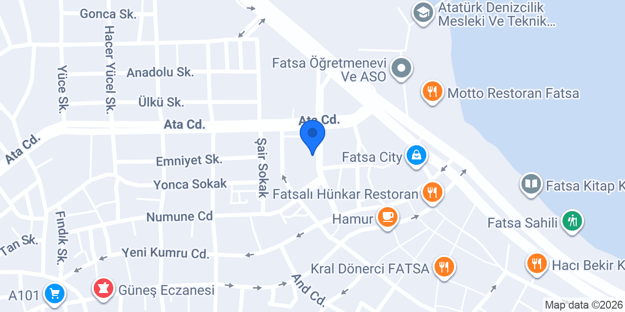 Fatsa Pttbank konumu