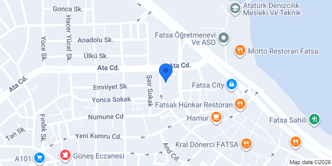 Ptt Fatsa Şubesi konumu