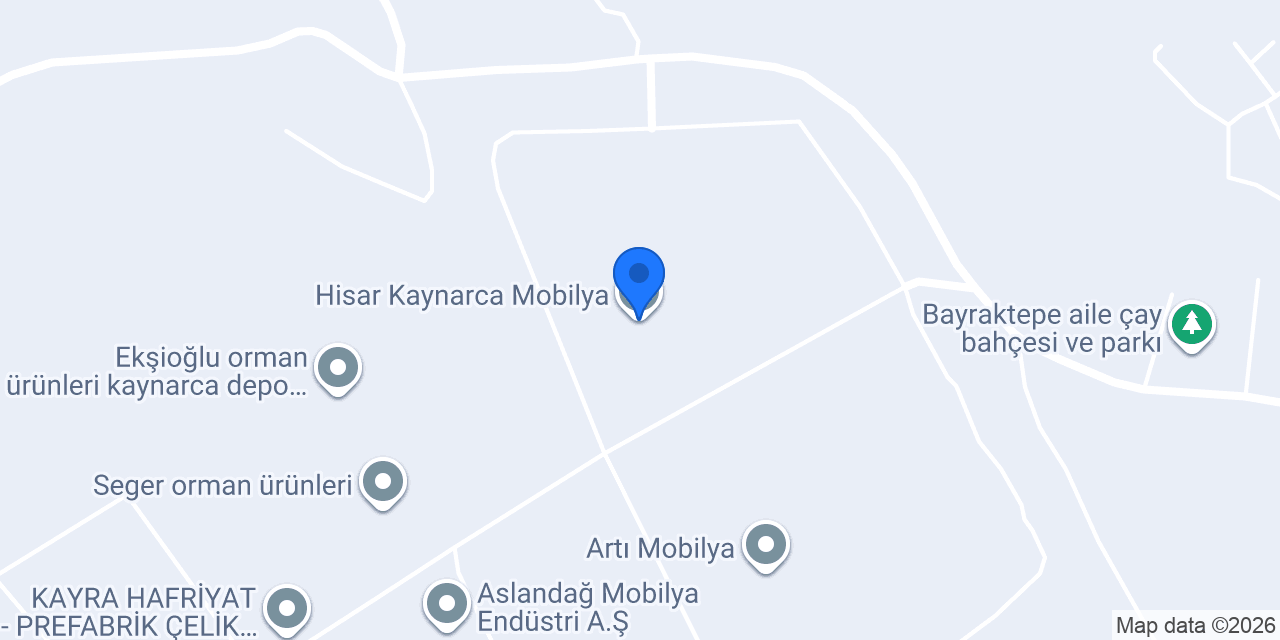 Hisar Kaynarca Mobilya konumu