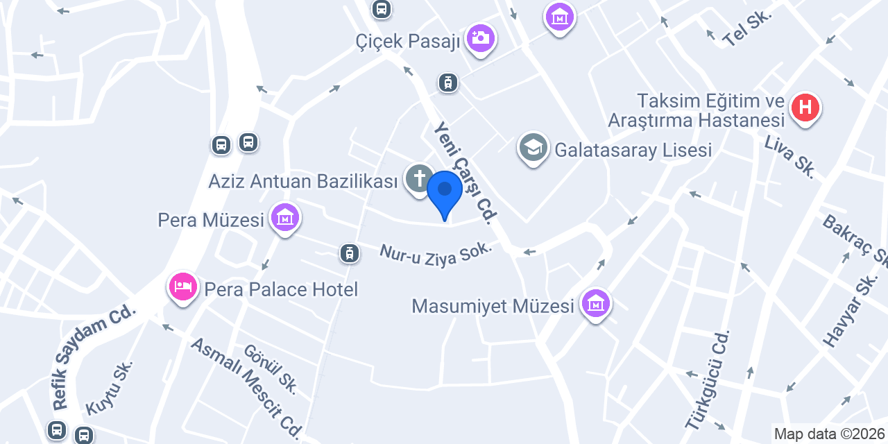 Dorne Suite Taksim konumu