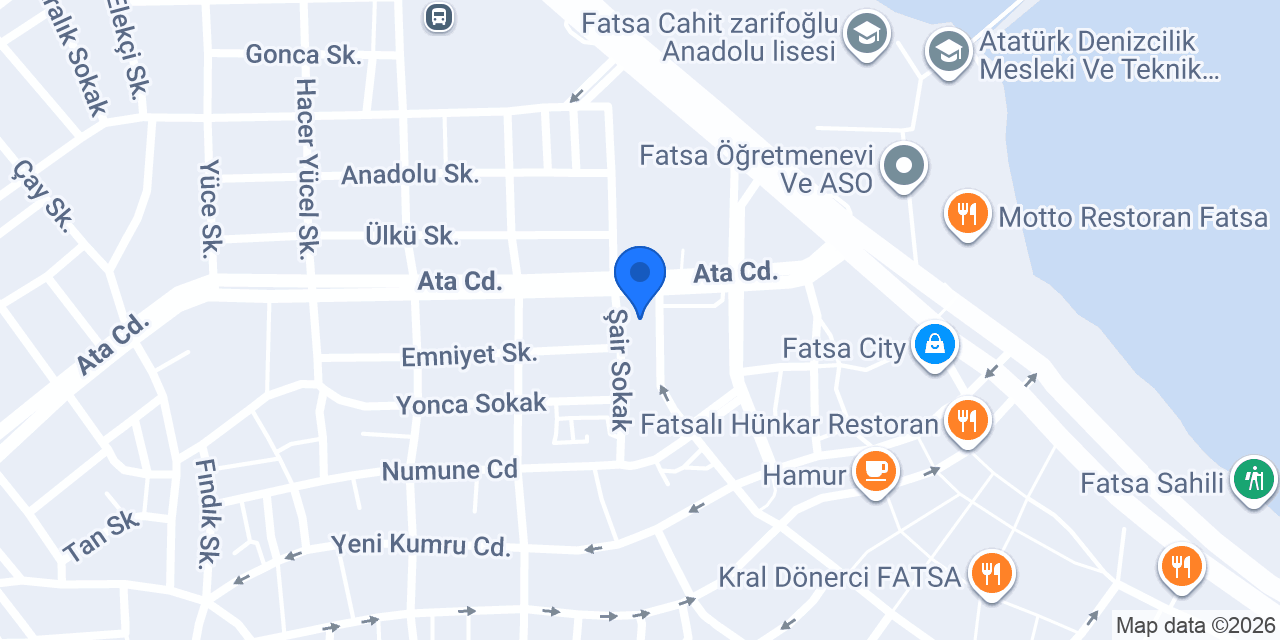 Fatsa İlçe Emniyet Müdürlüğü konumu