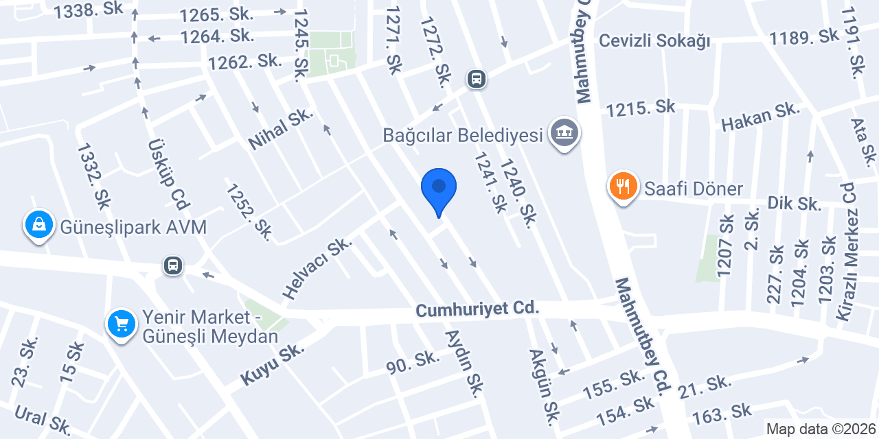 Demircioğlu Unlu Mamülleri konumu