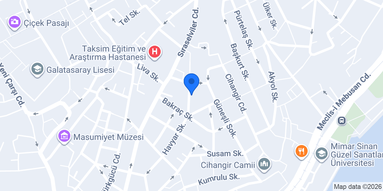 Cihangir Dekorasyon konumu
