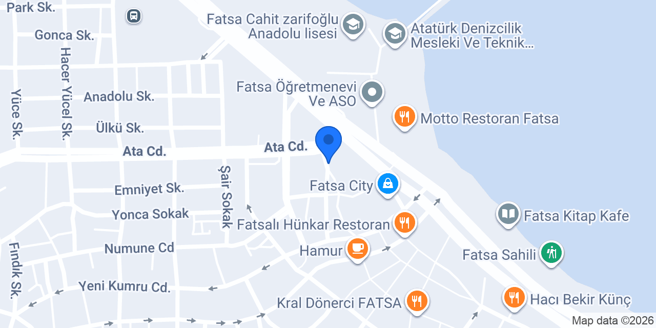 Fatsa Çiçekevi Organizasyon konumu