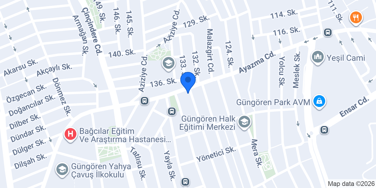 Köşem Et ve Tavuk konumu