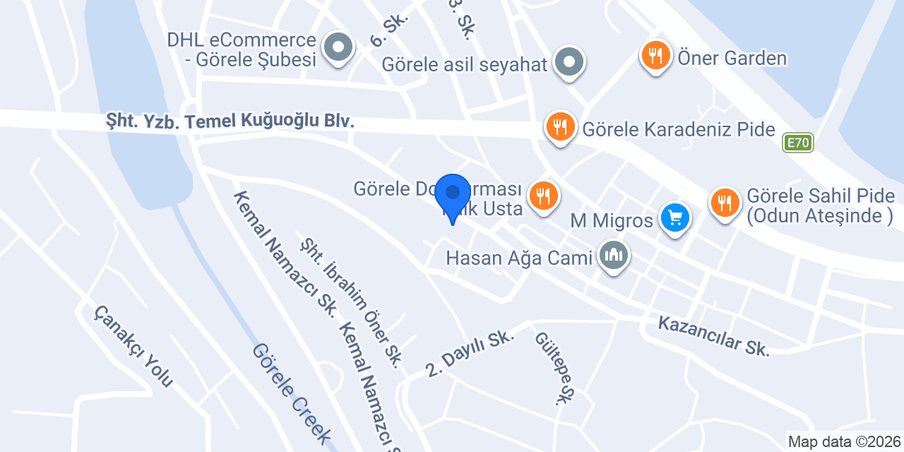 Kılıçoğlu konfeksiyon konumu