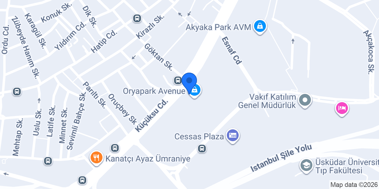TEB Küçüksu Şubesi konumu