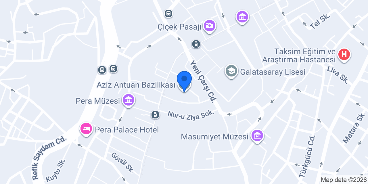 Aziz Antuan Bazilikası konumu