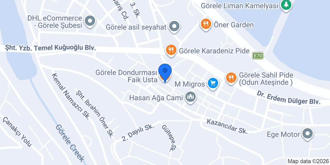 Görele Dondurması Faik Usta konumu