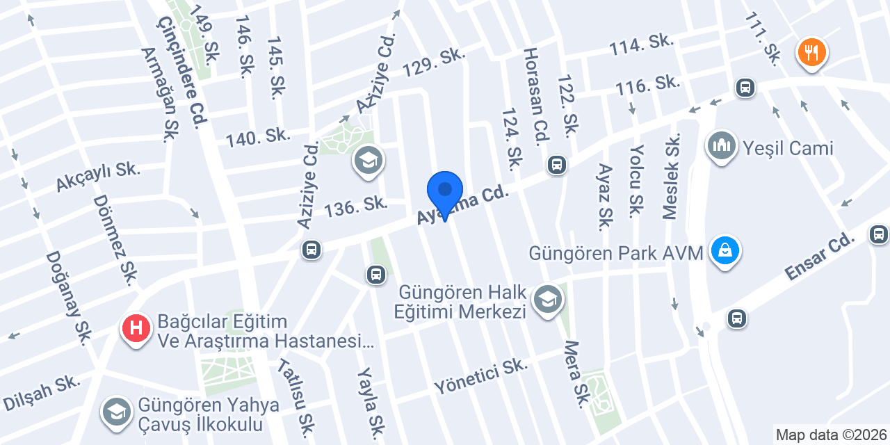 Ayazma Sürücü Kursu konumu