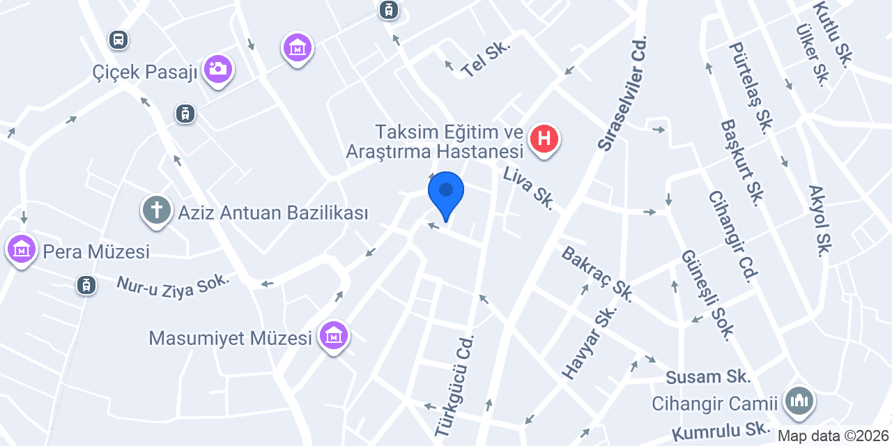 Cihangir Sauna konumu