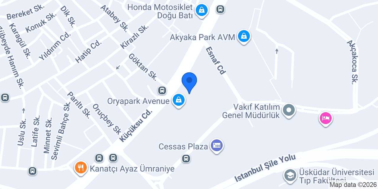 ECZANE ORYAPARK konumu