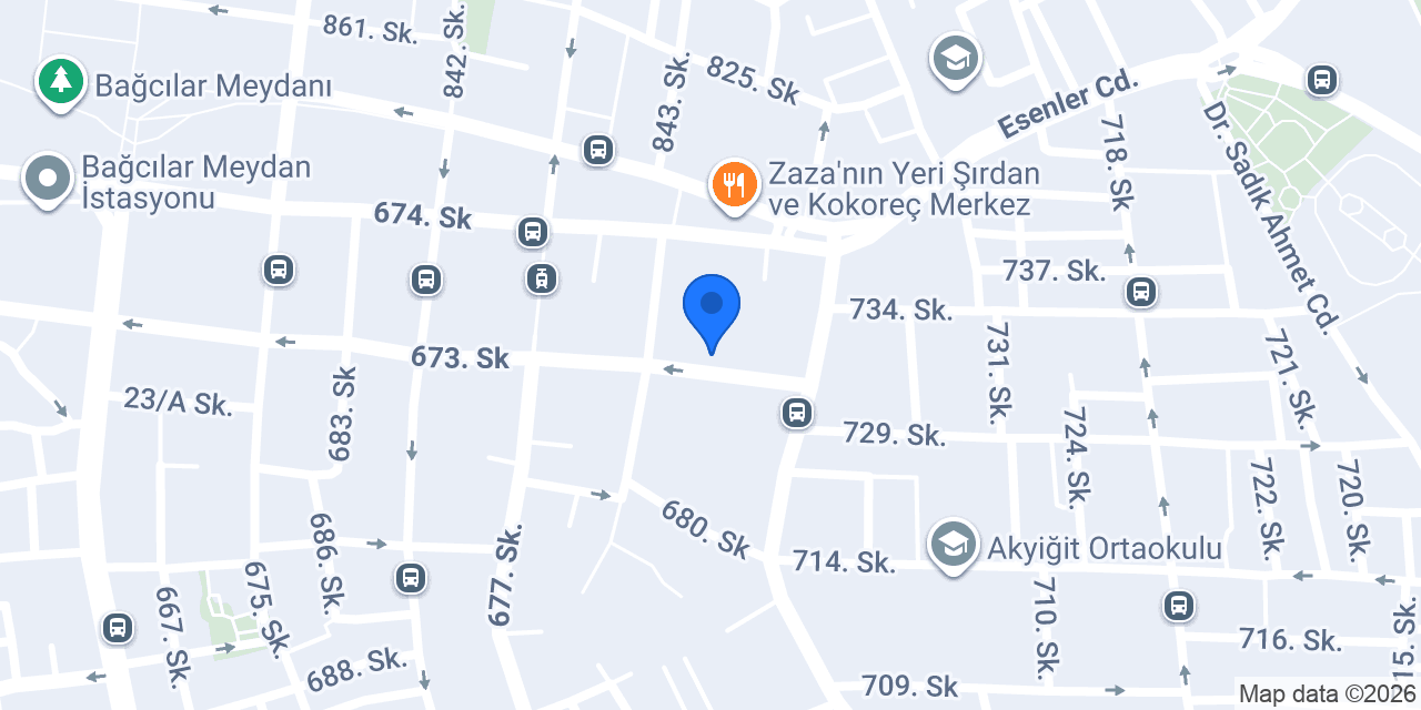 Bağcilar Davetiye Matbaa konumu
