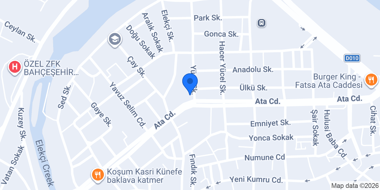 Fatsa Sami Yücel Özel Eğitim Uygulama Okulu konumu