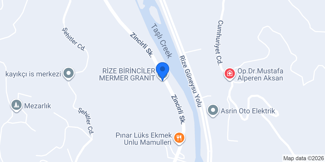 RİZE BİRİNCİLER MERMER GRANİT konumu