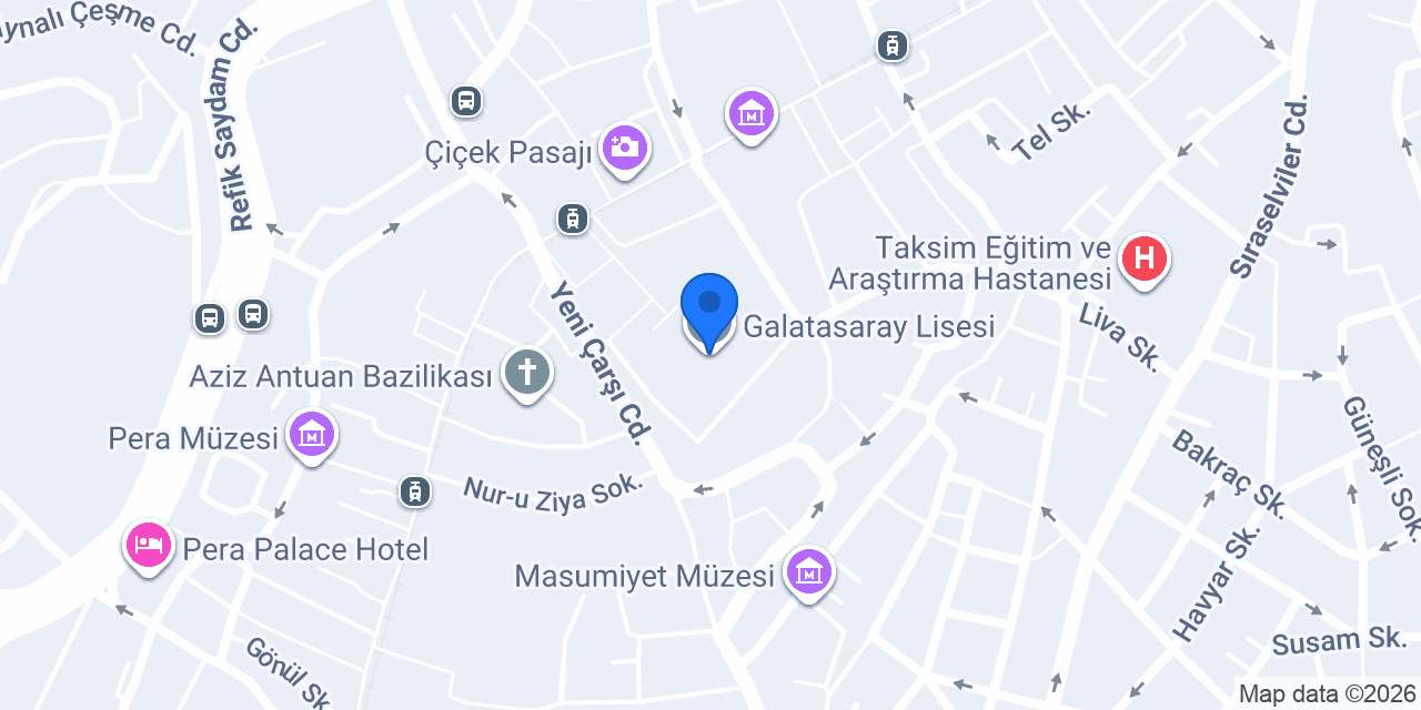 Galatasaray Lisesi konumu