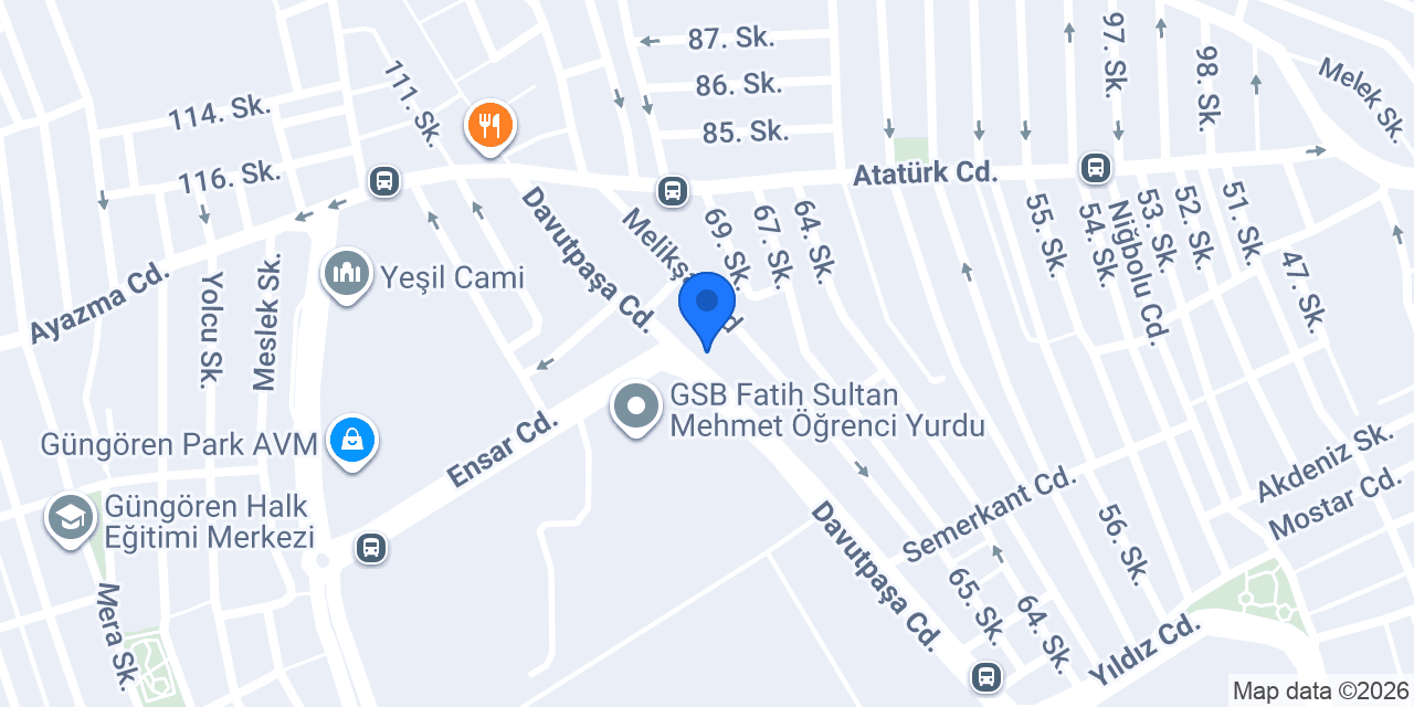 Kampüs yemek konumu