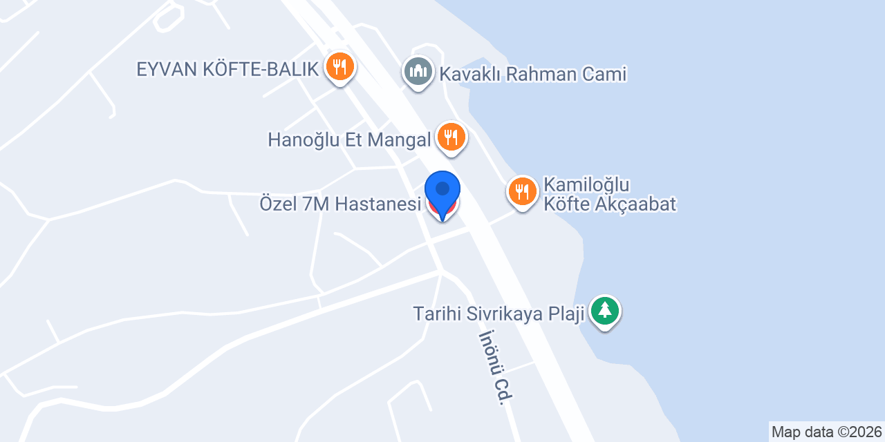 Özel 7M Hastanesi konumu