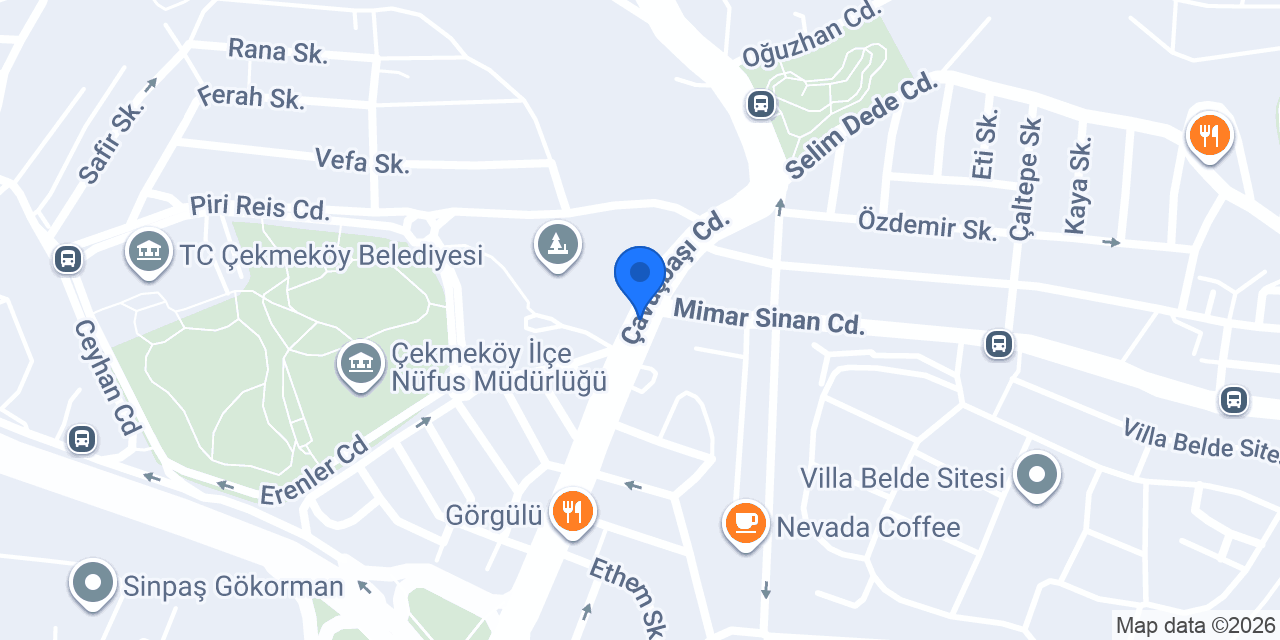 Vodafone Cep Merkezi konumu