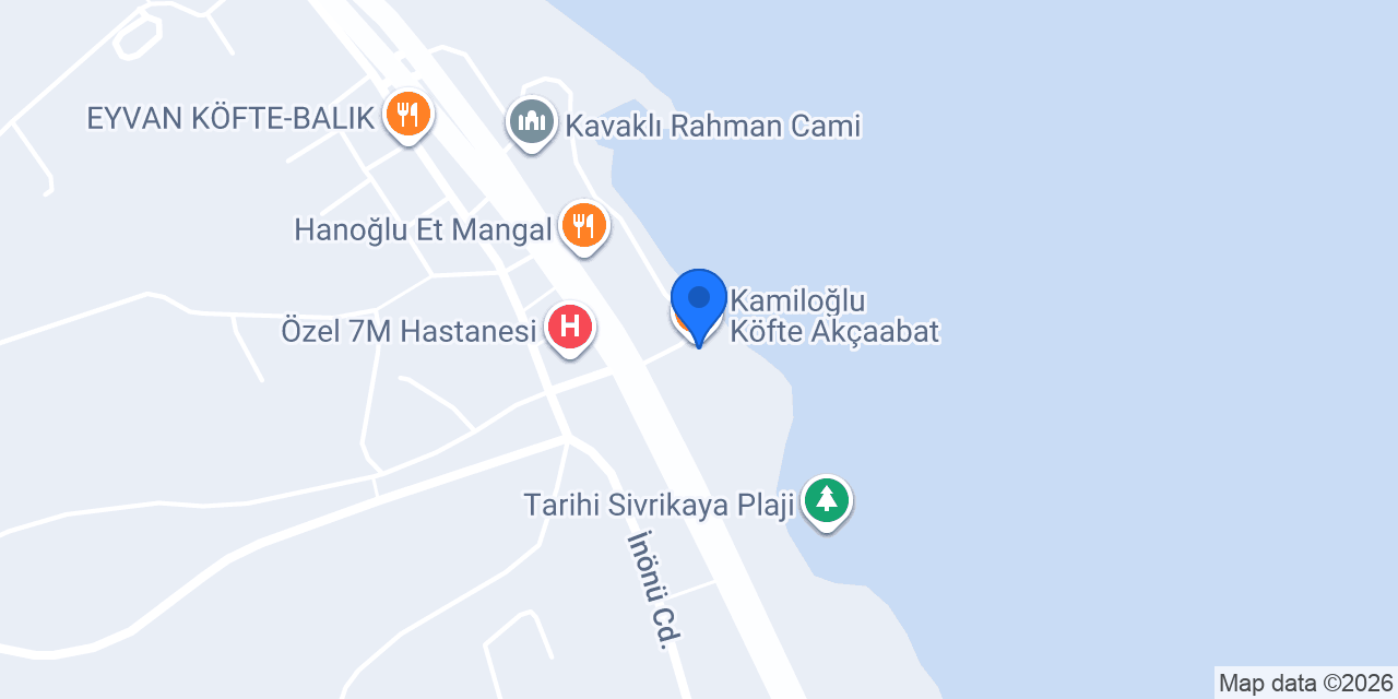 Kamiloğlu Köfte Akçaabat konumu