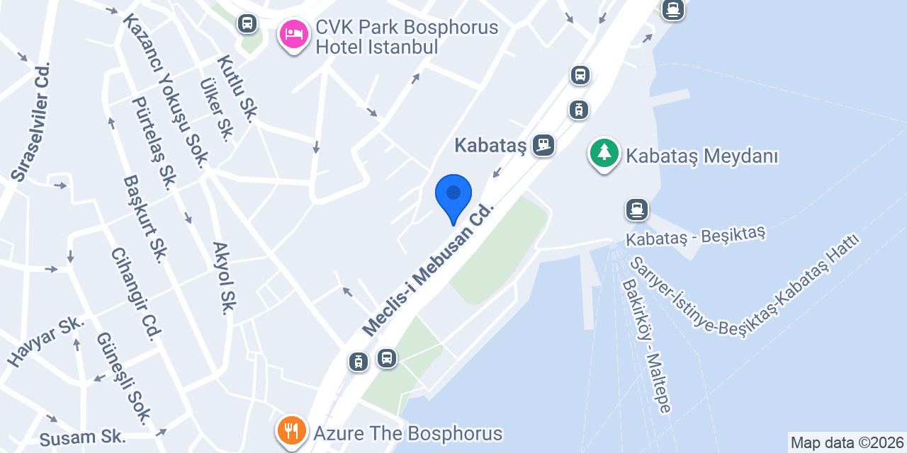 Türkiye İş Bankası Kabataş/İstanbul Şubesi konumu