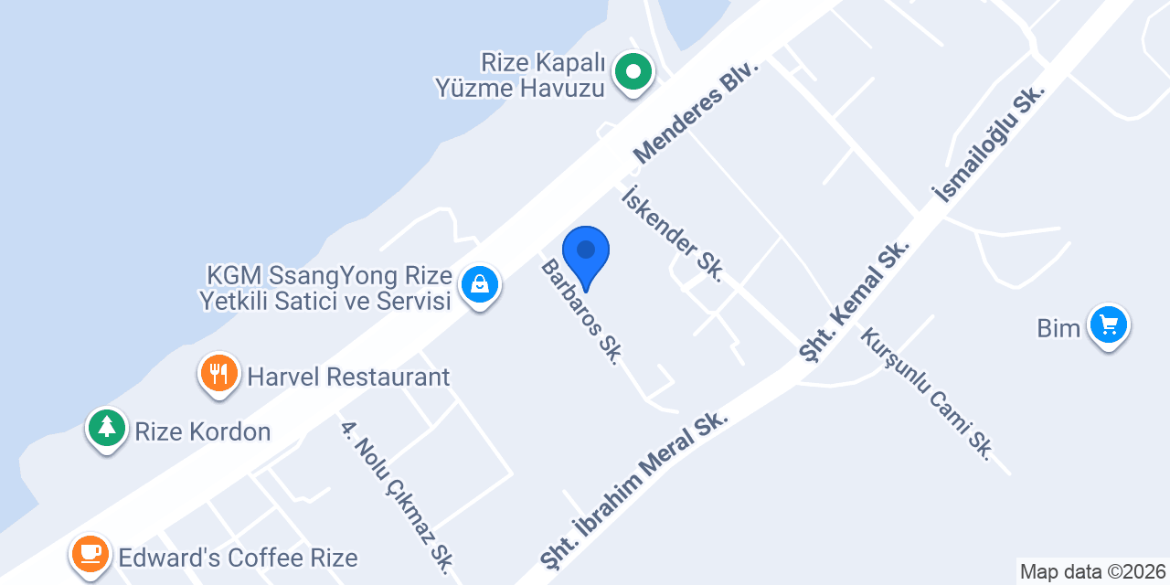 Aras Kargo Rize Cep Şubesi konumu