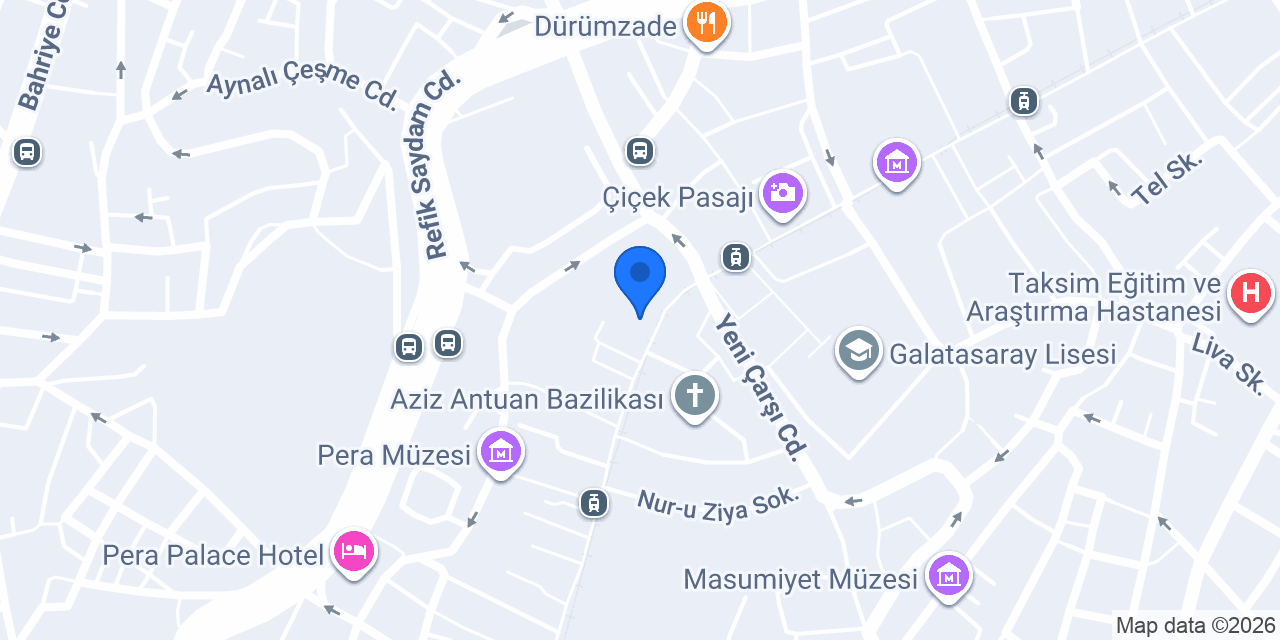 Psikoterapi Enstitüsü Beyoğlu Şubesi konumu