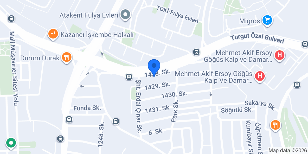 Dişhekimi Gökçen Kuruoğlu konumu