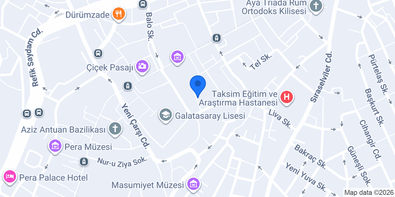Liberi Hotel Taksim konumu