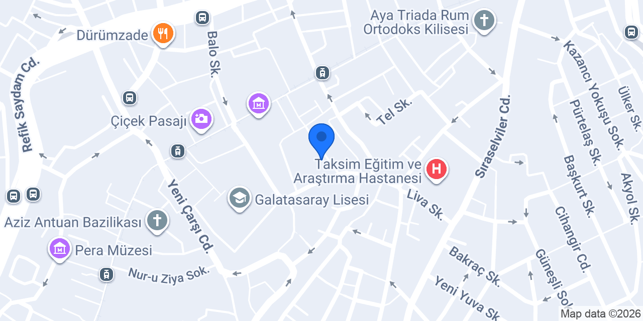Taksim Melekler Kahvesi konumu