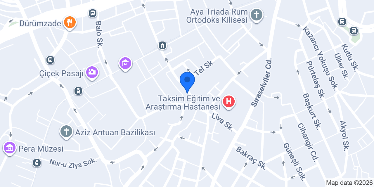 Meraki Cihangir Cafe konumu
