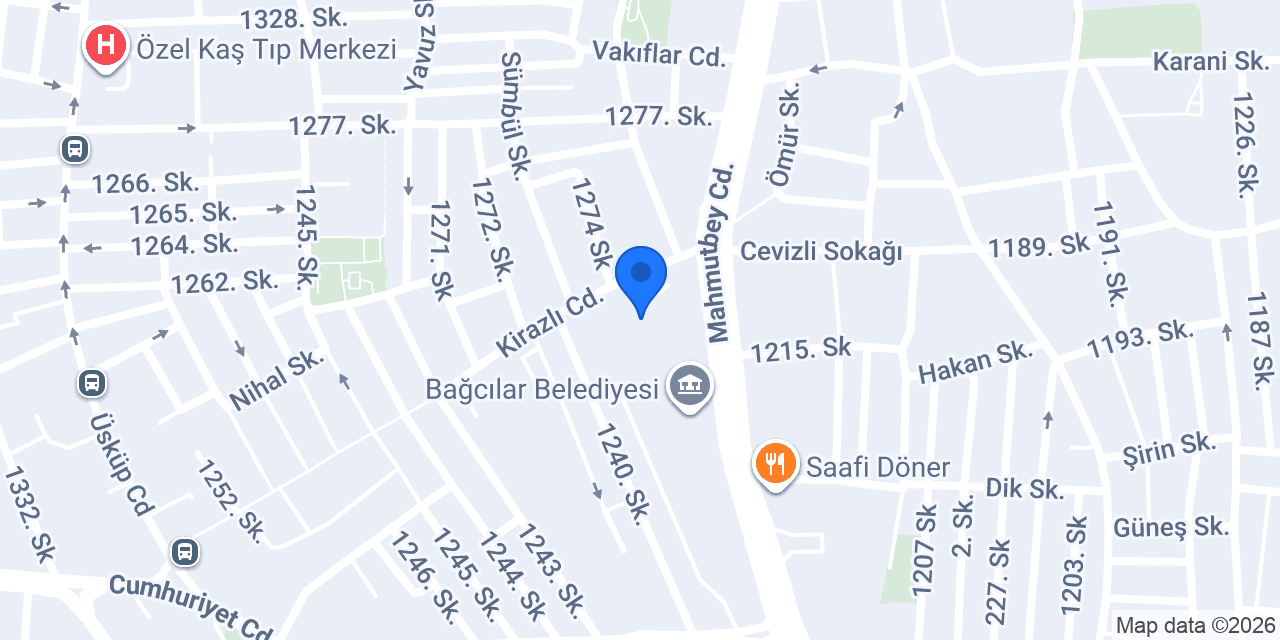 Bağcılar Ergoterapi Merkezi konumu
