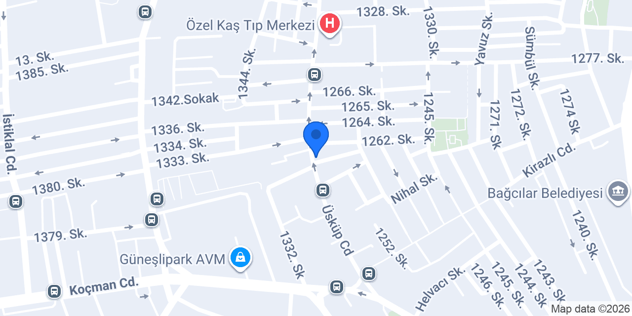 Evname Güneşli Şubesi konumu
