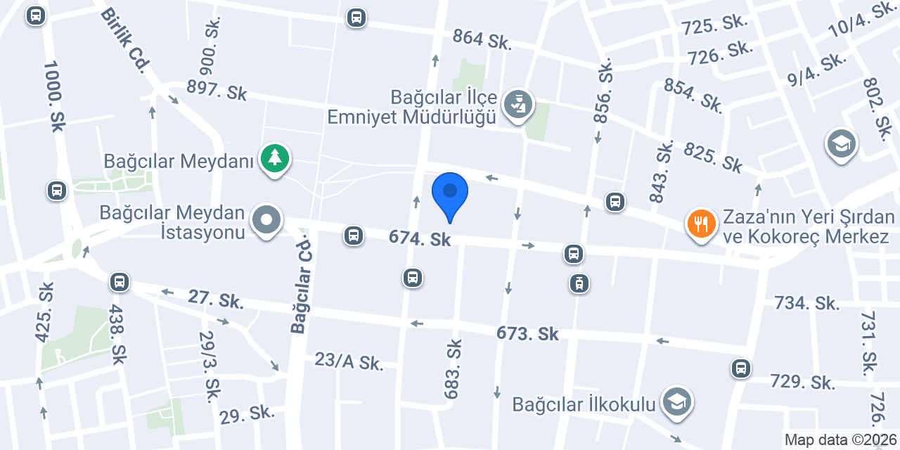 Bağcılar Kanguru Kitabevi konumu