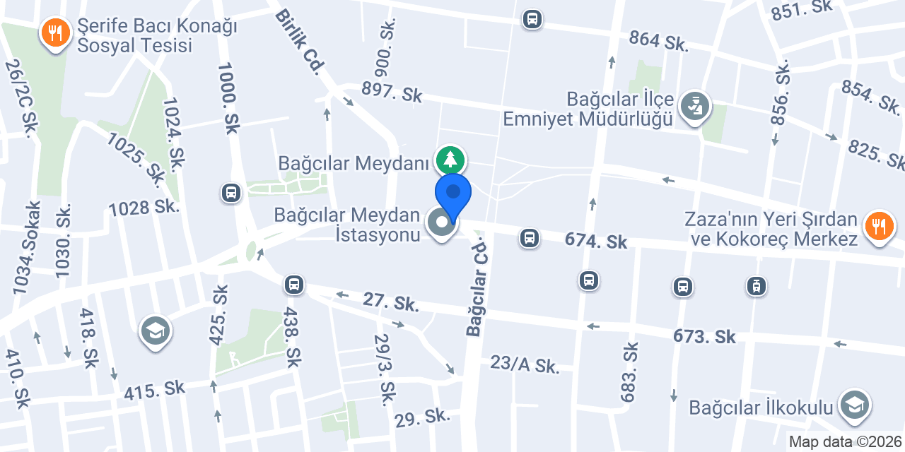 Kahve Durağı Bağcılar konumu