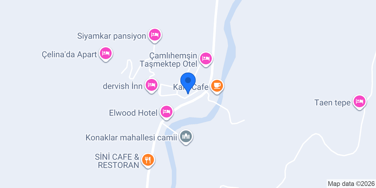 Çamlıhemşin İlçe Devlet Hastanesi konumu