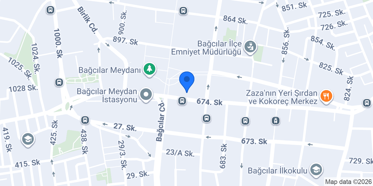 Bağcılar cami çay evi konumu