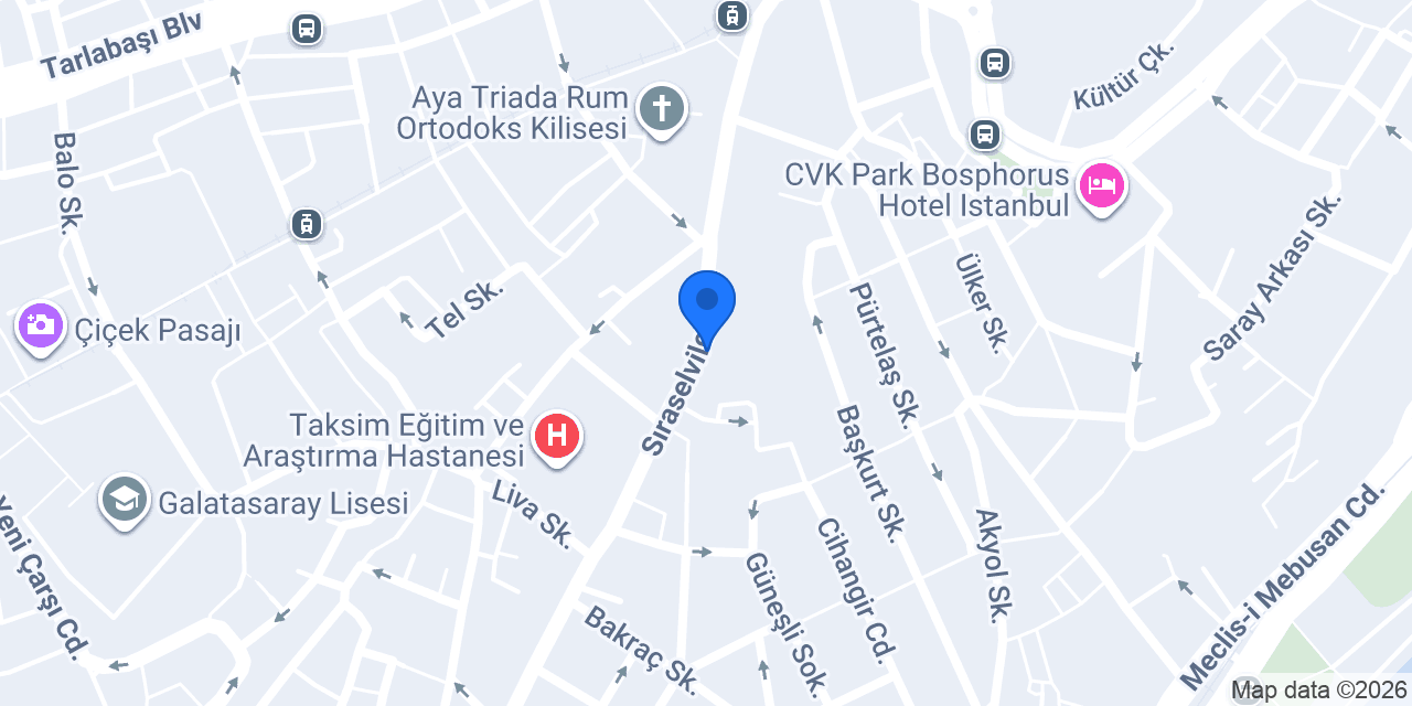 Taksim Meşhur Sarıyer Börekçisi konumu