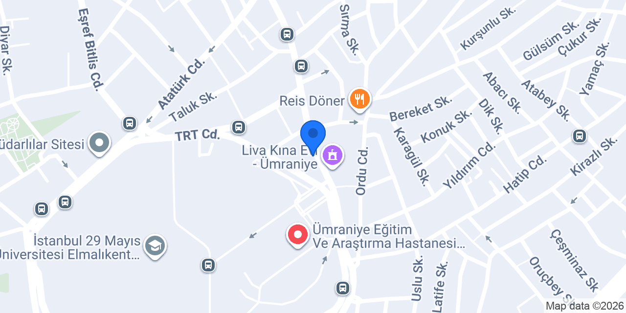 Hacıbey Baklavaları Ümraniye E.A.H konumu