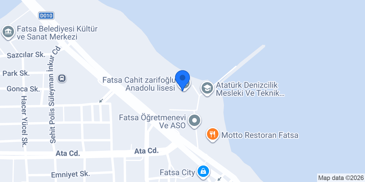 Fatsa Cahit zarifoğlu Anadolu lisesi konumu