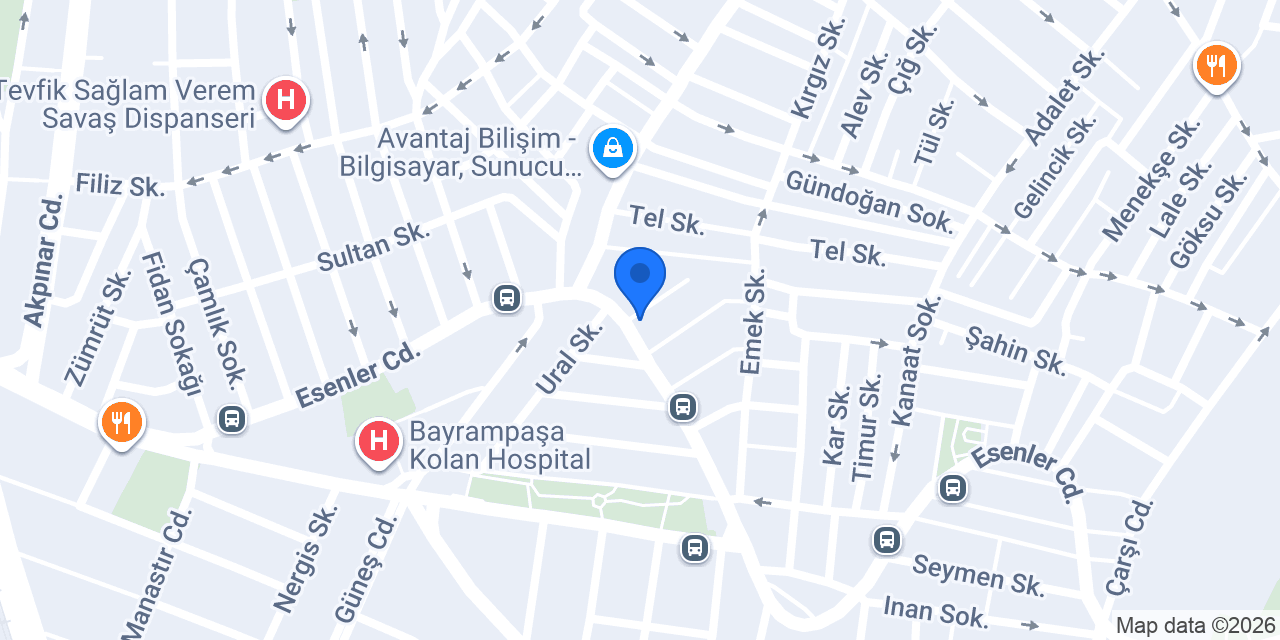 Sürat Kargo Terazidere Şube konumu