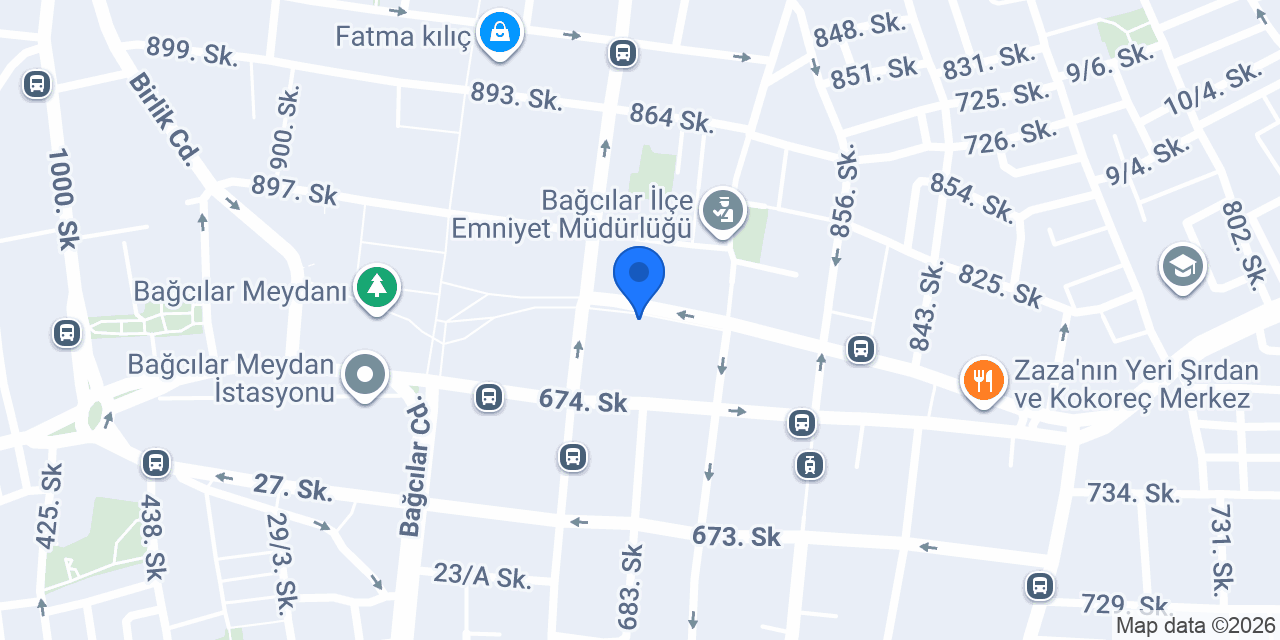 TEB Bağcılar Şubesi konumu