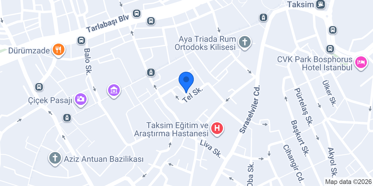Beirut Cafe Taksim konumu