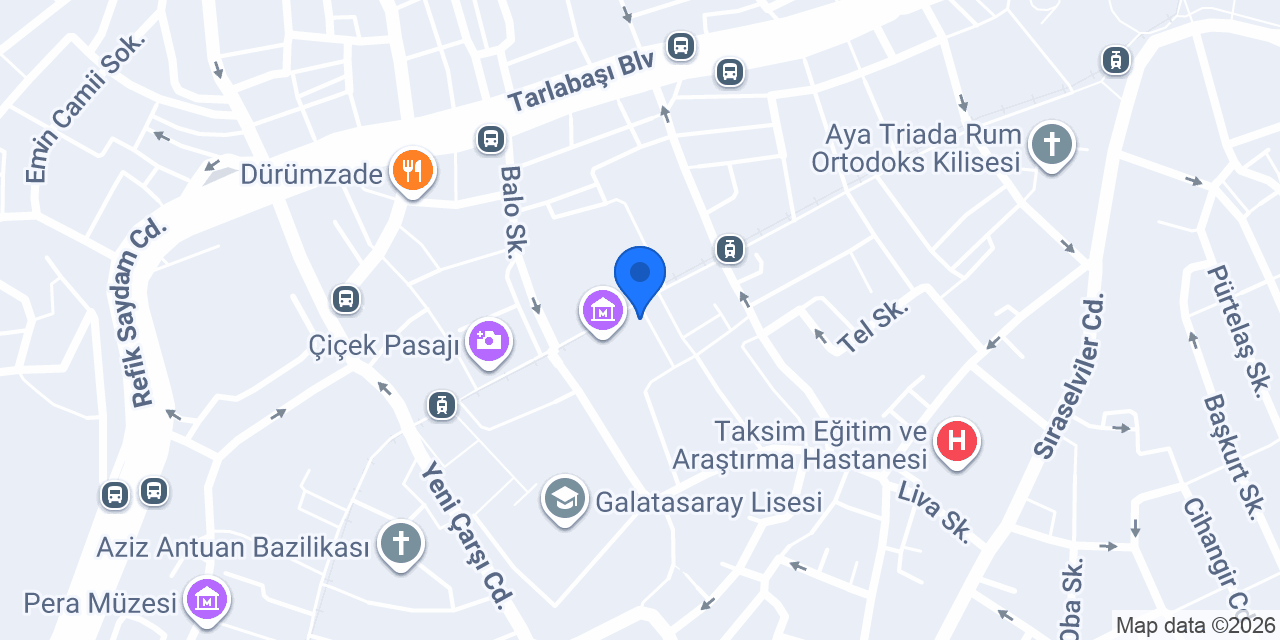 Mavi - Beyoğlu konumu