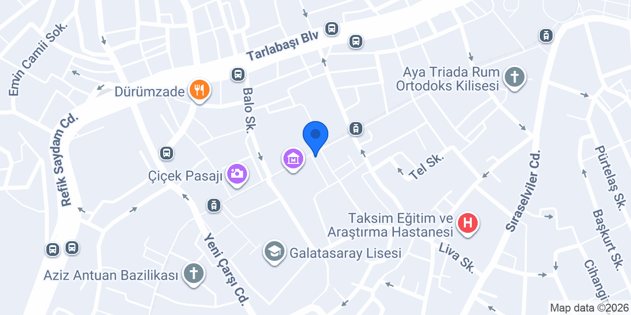 Hafız Mustafa 1864 Pera konumu
