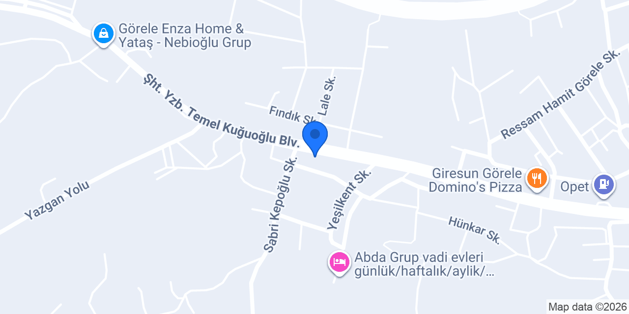 Görele Nebioğlu AVM - Nebioğlu Grup konumu
