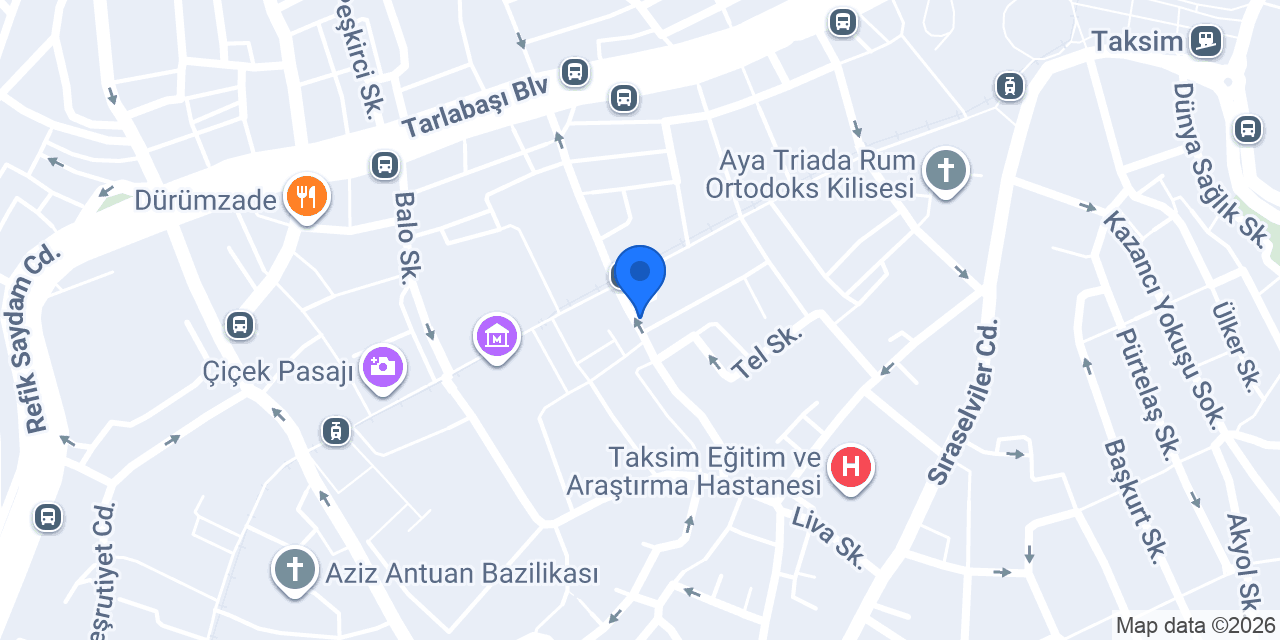 Beyoğlu Suites Hotel konumu