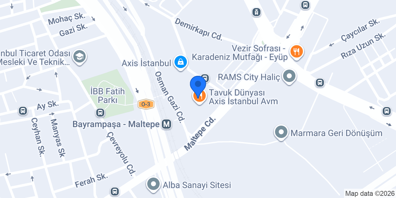 Saloon Burger - Axis Bayrampaşa konumu
