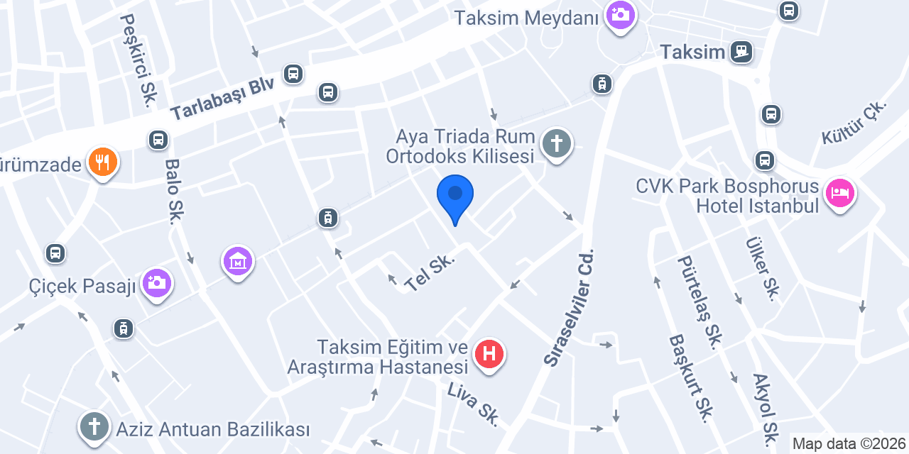 LUXIR HOTEL TAKSIM konumu